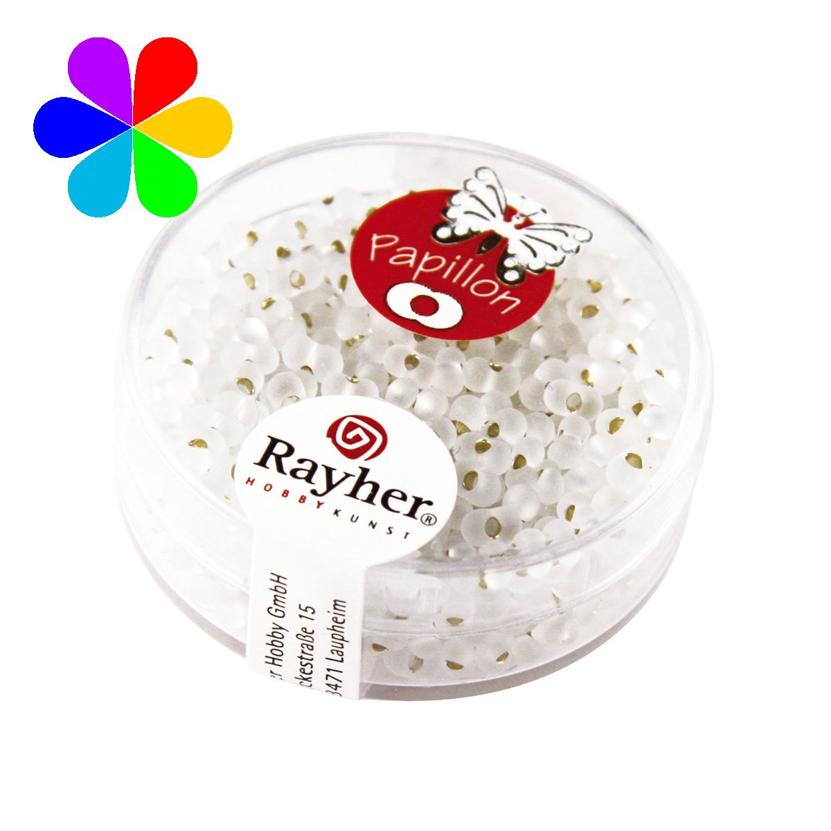 Perles rocailles papillon - gelée 2x4 mm