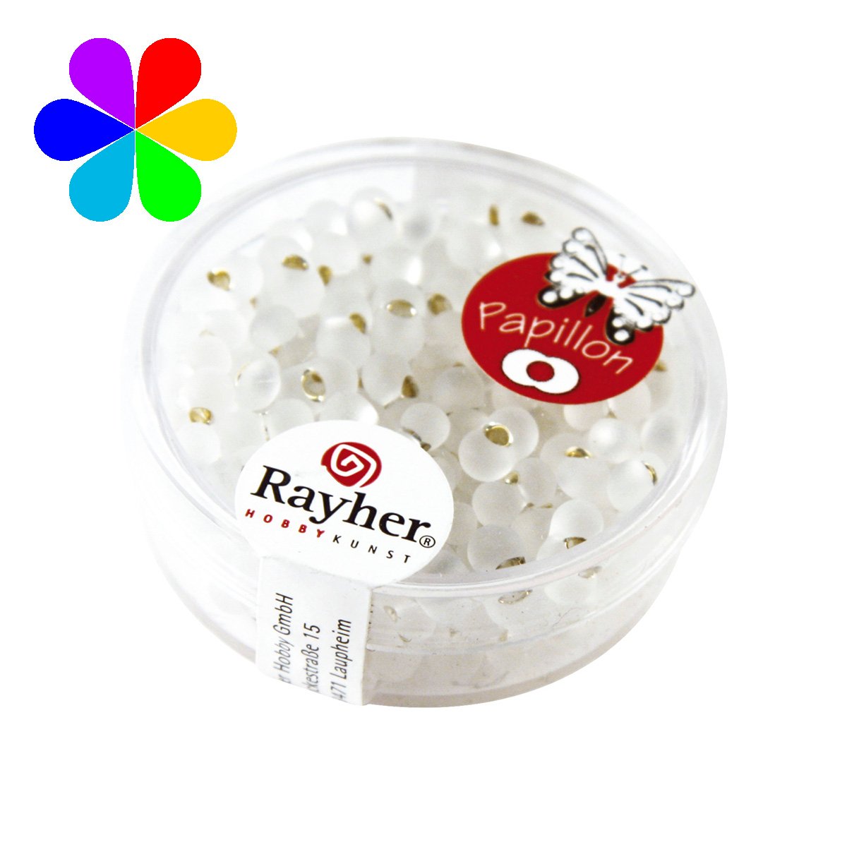 Perles rocailles papillon - gelée 3.2x6.5 mm