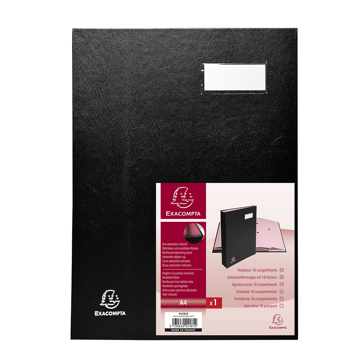 Parapheur Direction 18 compartiments - noir