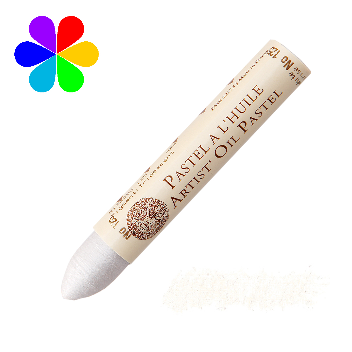 Pastel huile Irisé blanc