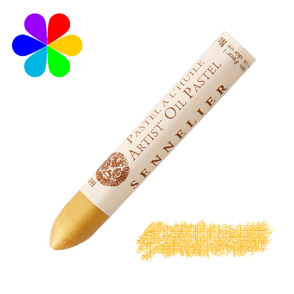 Pastel huile irise perle dorée