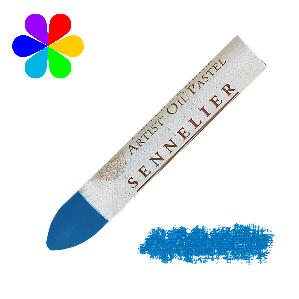 Pastel huile Sennelier bleu delft n°203