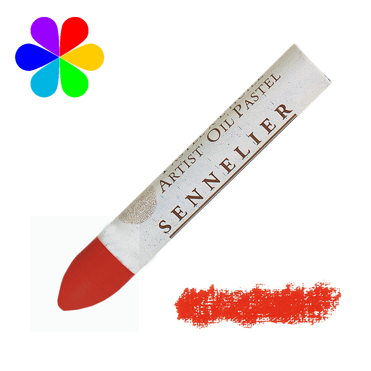Pastel huile Sennelier vermillon n°38