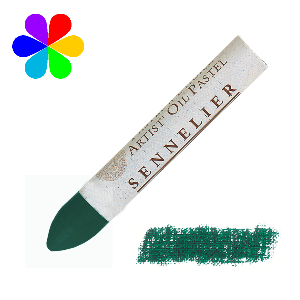 Pastel huile Sennelier vert anglais fc n