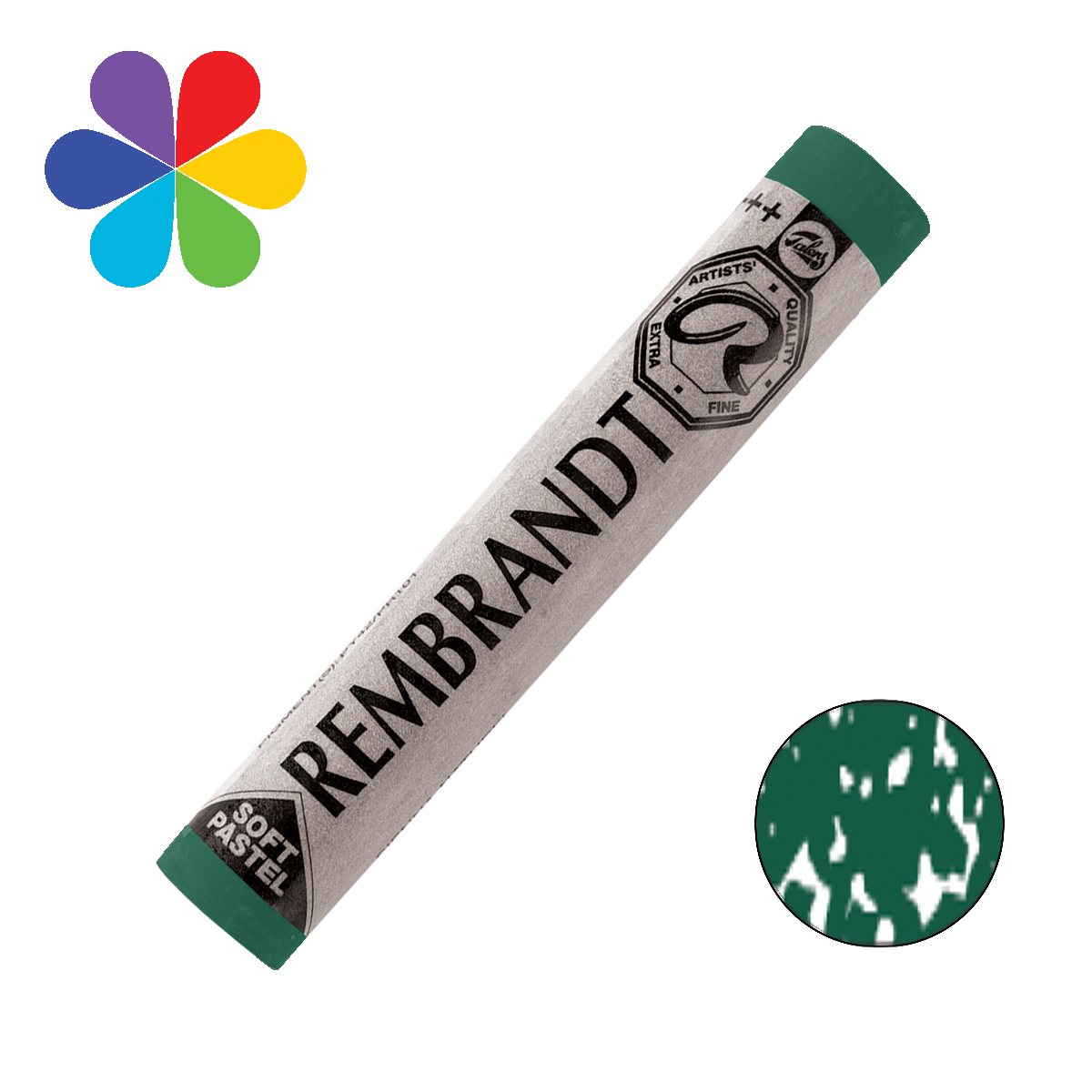 Pastel tendre - Vert cinabre foncé 3 n°627.3 - Rembrandt