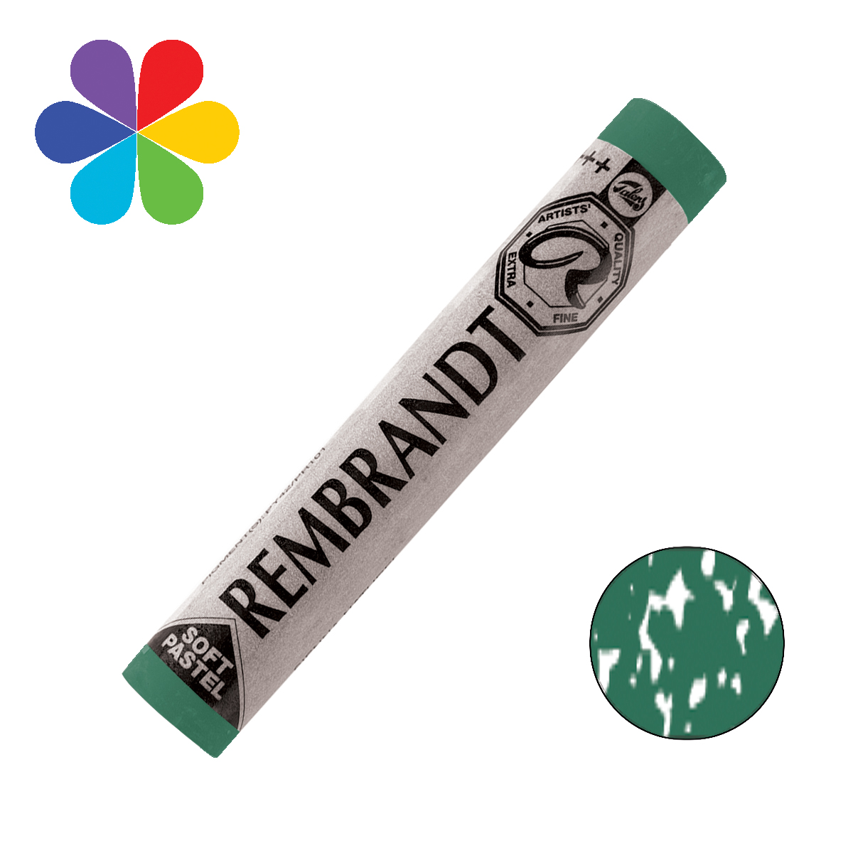 Pastel tendre - Vert cinabre foncé 5 n°627.5 - Rembrandt
