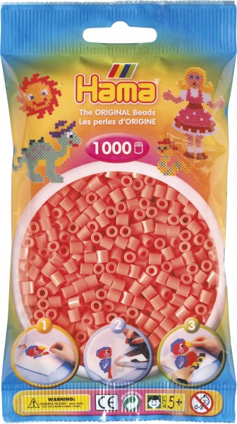 Sachet 1000 perles Hama - MIDI - rouge pastel - 20744