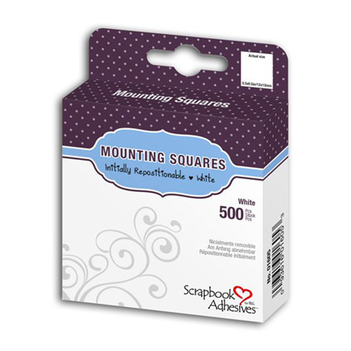 500 Pastilles adhésives double-face - Blanc colle repositionnable