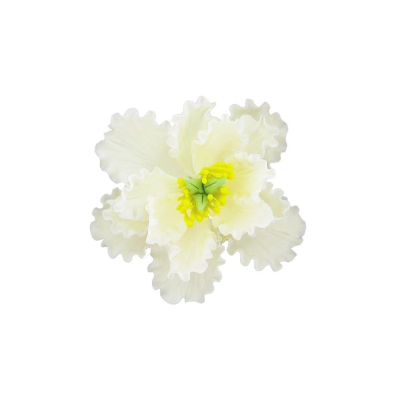 Pivoine blanche pastillage - 10 cm - Gatodéco