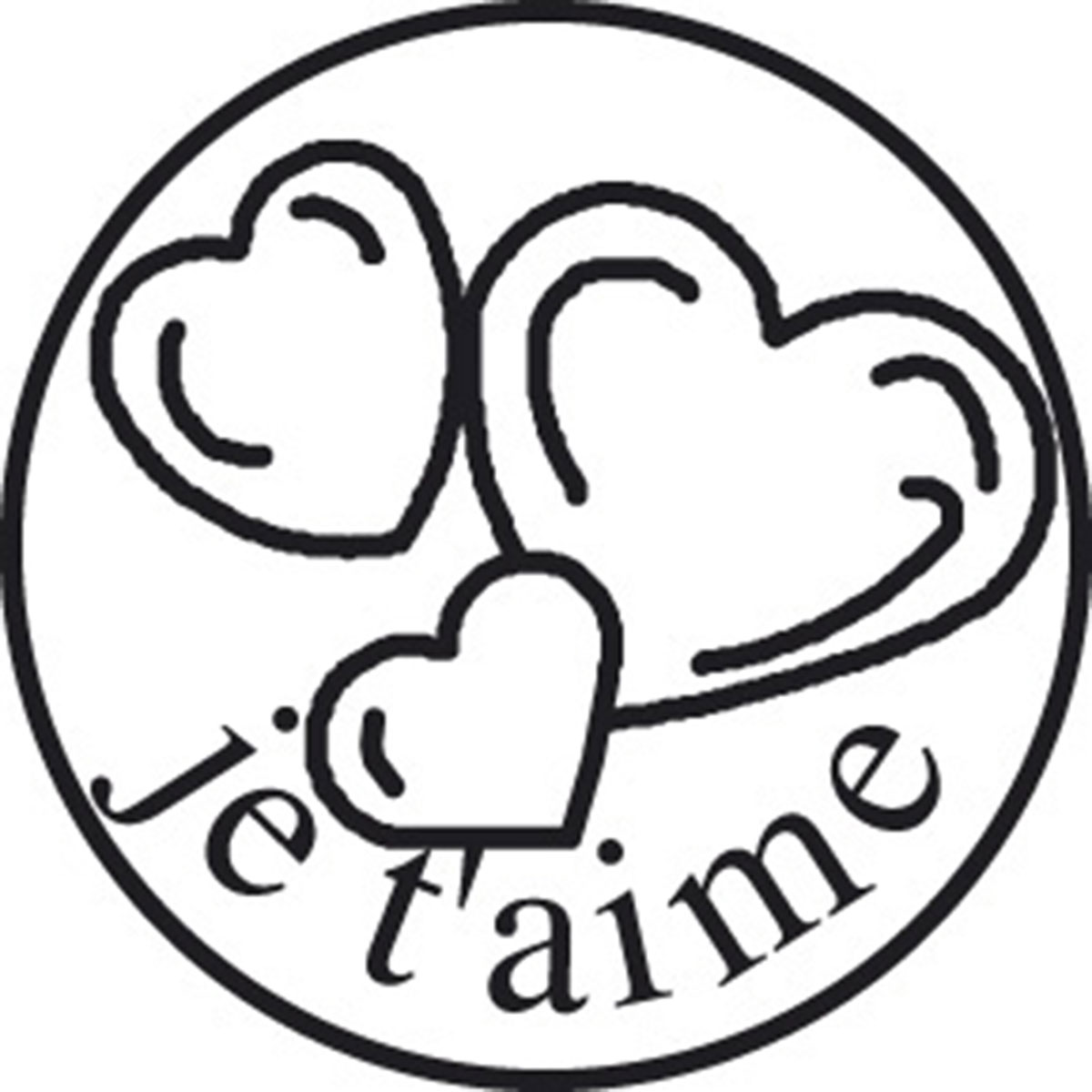 Pastille laiton «je t'aime»
