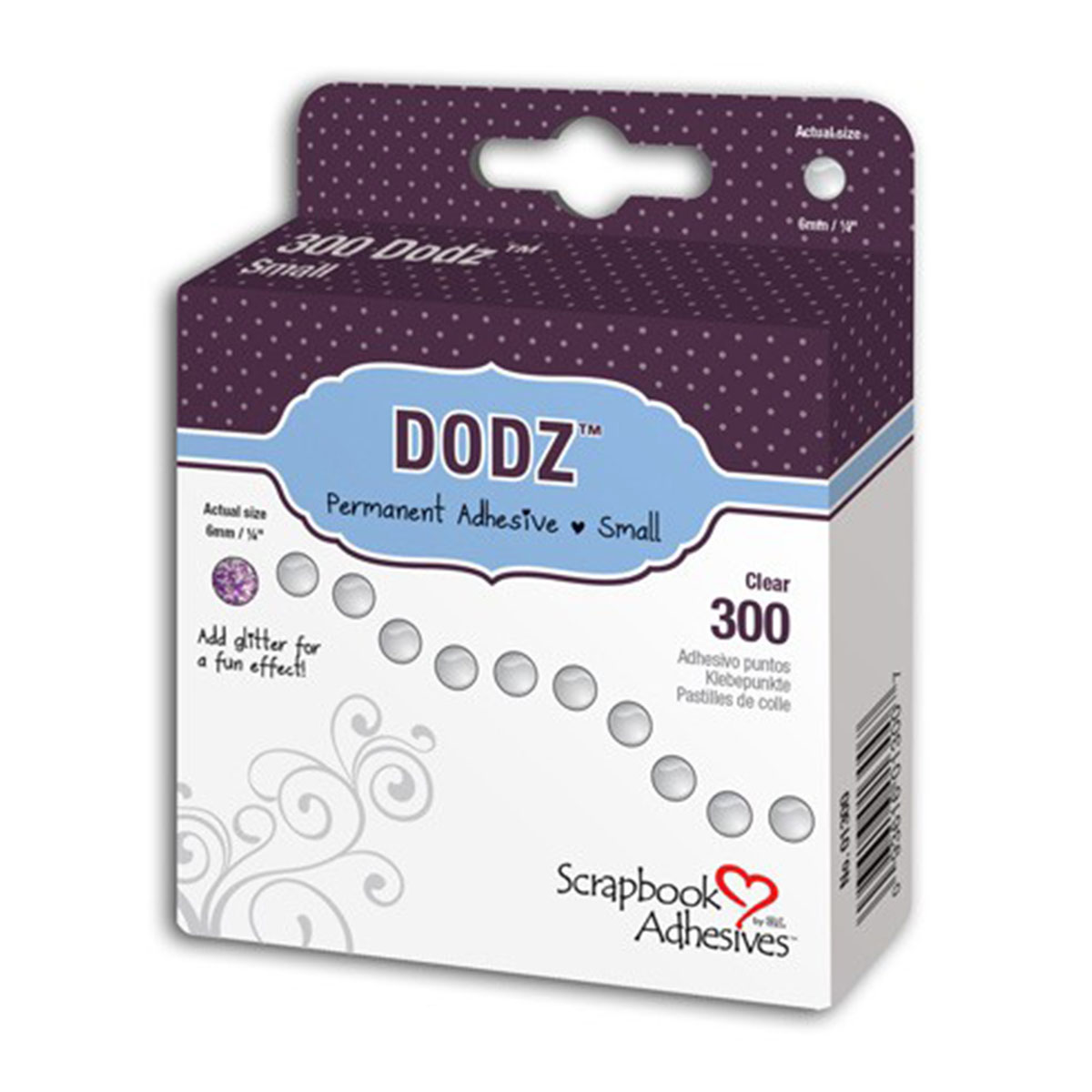 300 pastilles adhésives permanentes - 6mm