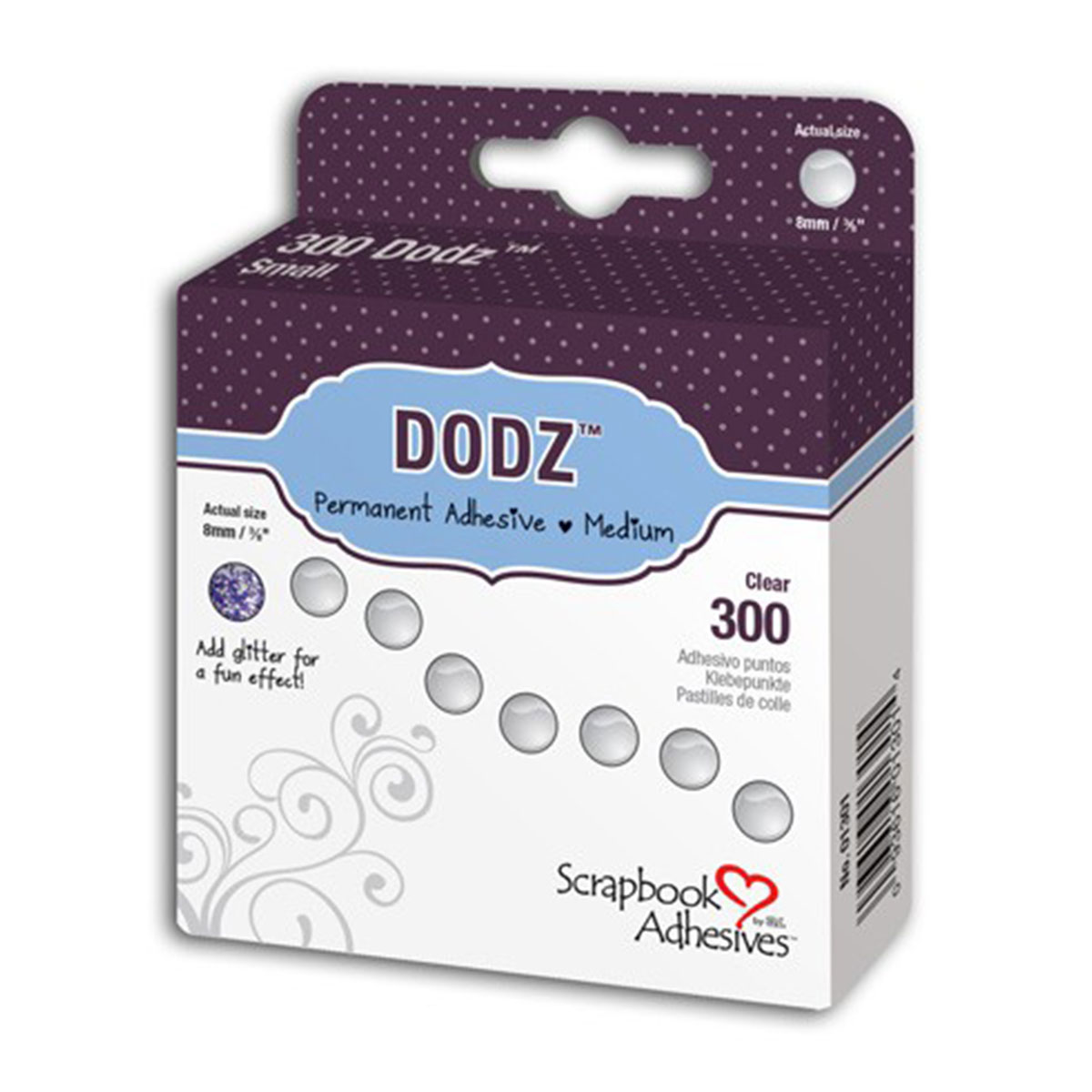 300 pastilles adhésives permanentes – 8mm