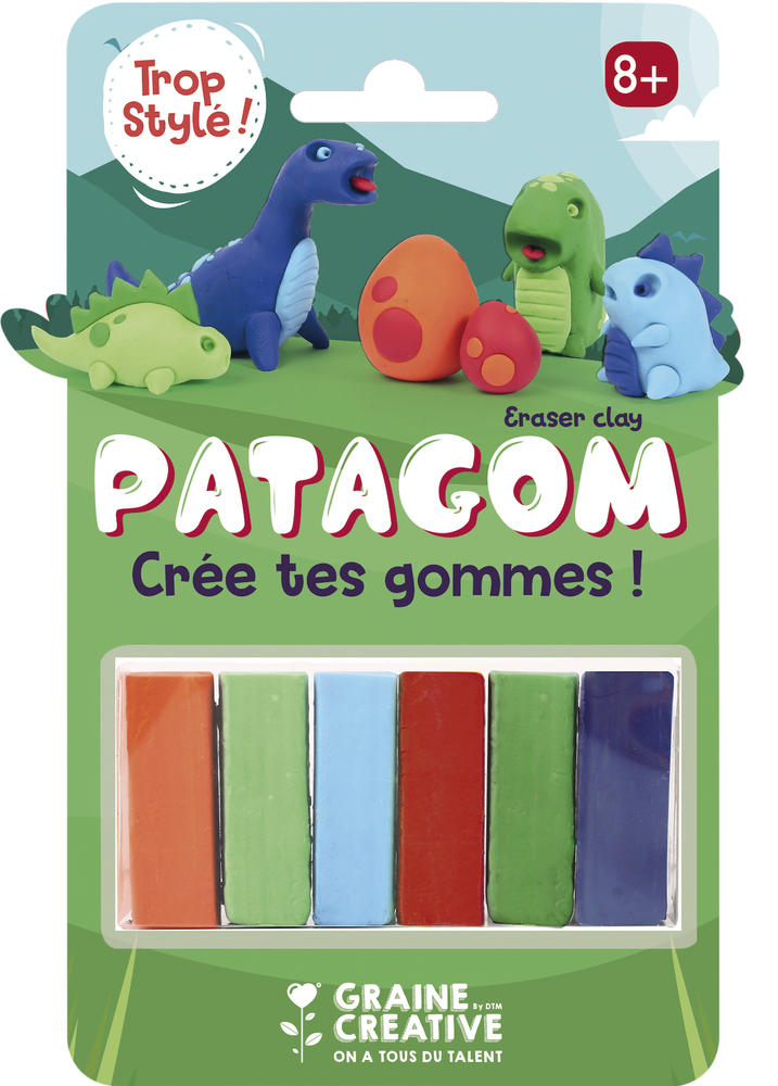 Blister de 6 pain dinosaures - Patagom