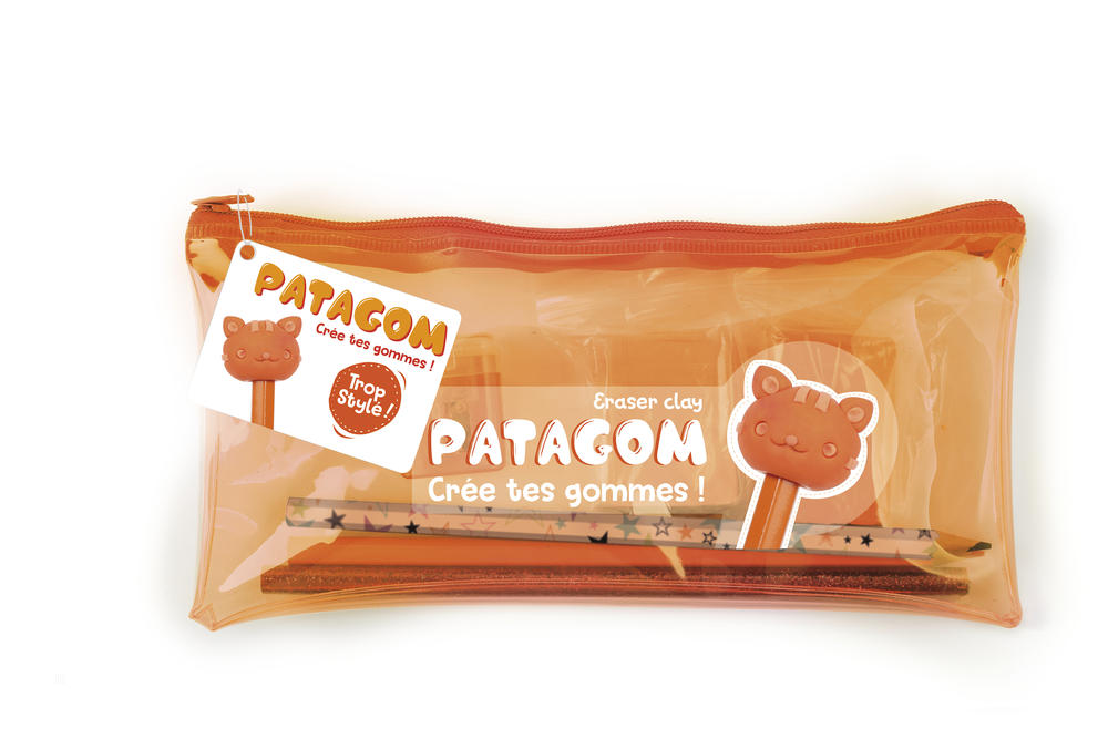 Trousse orange chat - Patagom