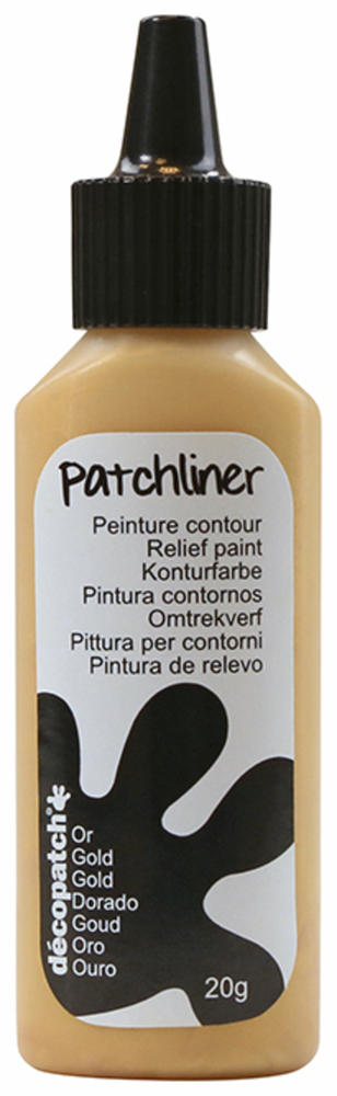 Peinture contour - Patchliner - Or Mat - 20 g - Décopatch