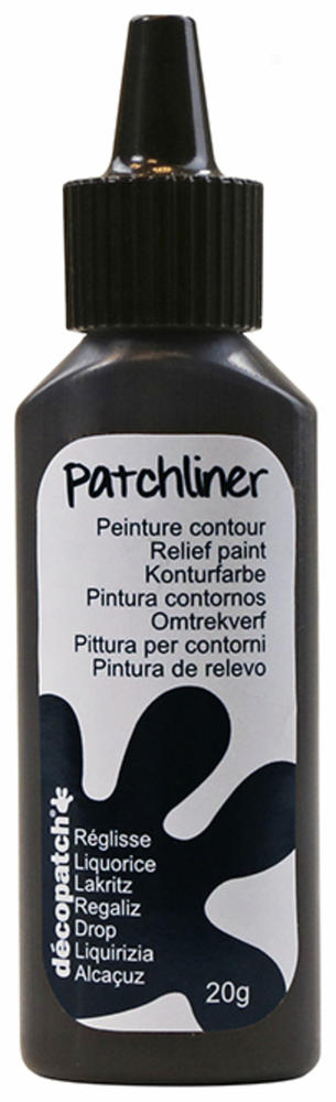 Peinture contour - Patchliner - Réglisse Mat - 20 g - Décopatch