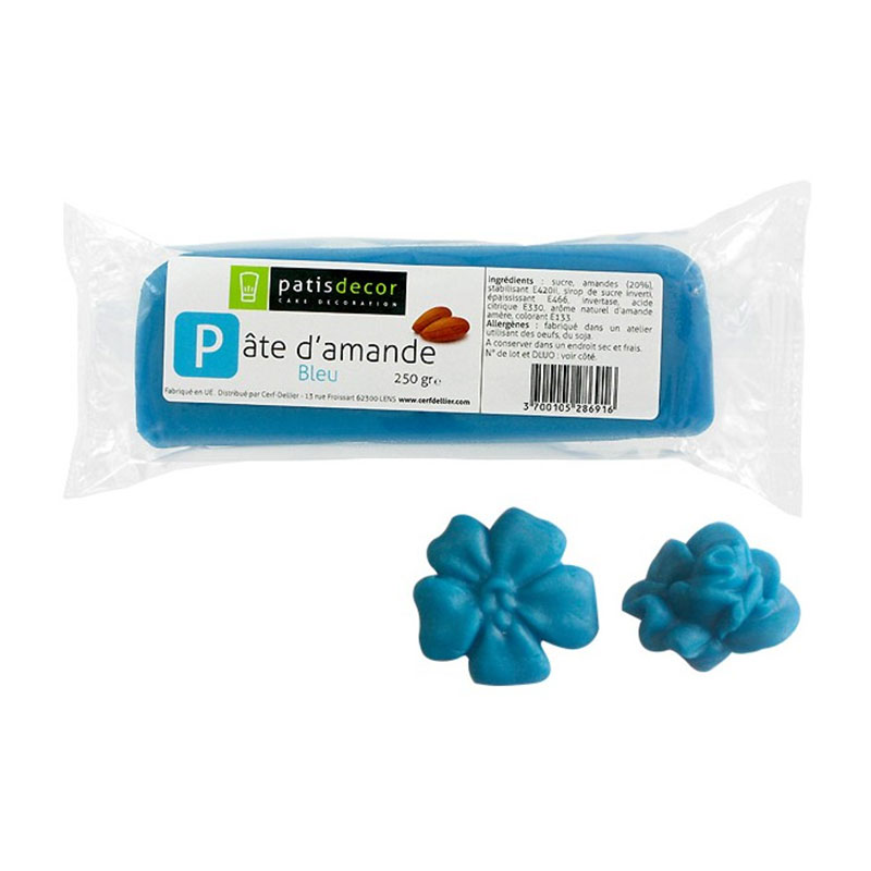 Patisdécor Pâte d'amande Bleue - 250g - Patisdécor