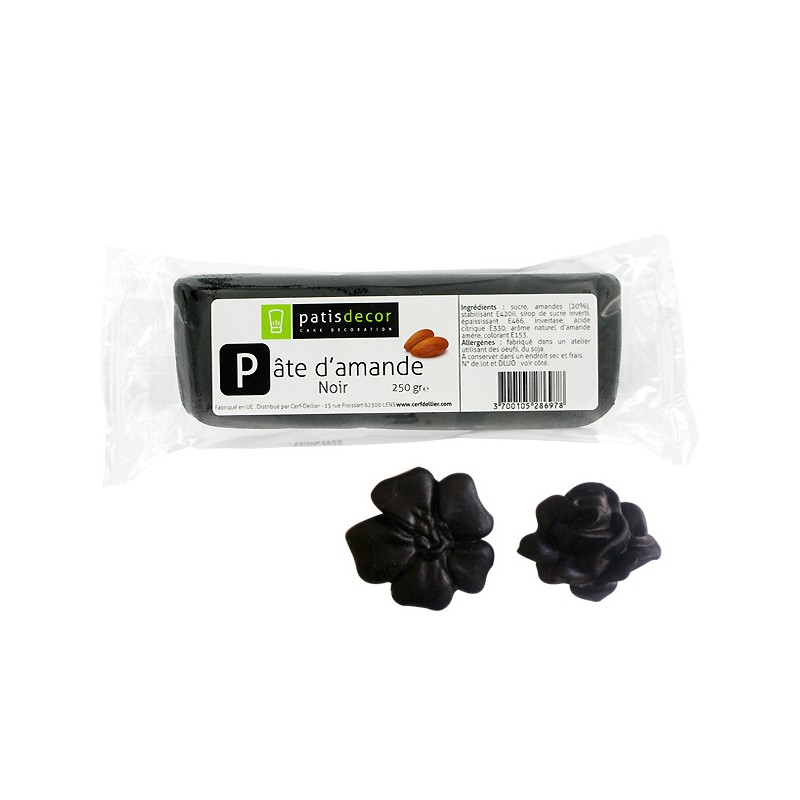 Pâte d'amande noire - 250 gr - Patisdécor