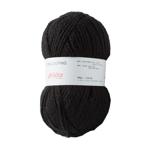Phil Looping Noir - Phildar - Pelote de laine