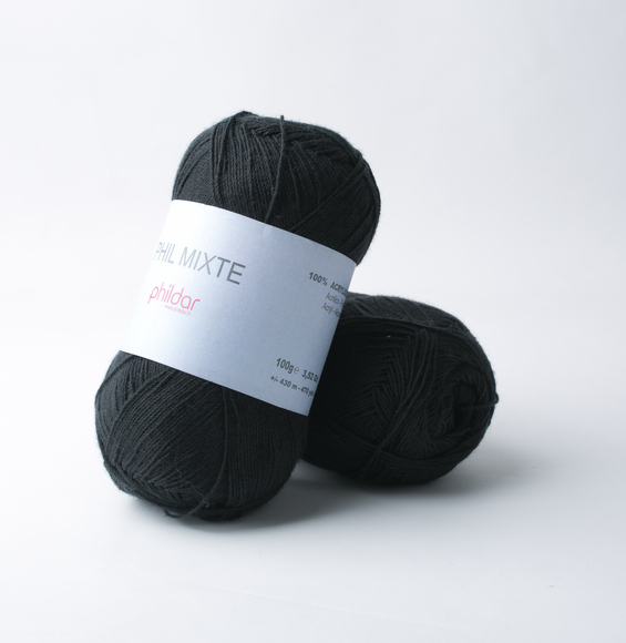 Phil Mixte Noir - Phildar - Pelote de laine