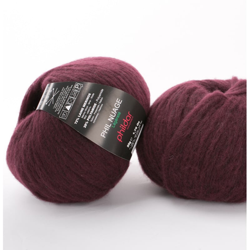 Phil Nuage Aubergine - Phildar - Pelote de laine