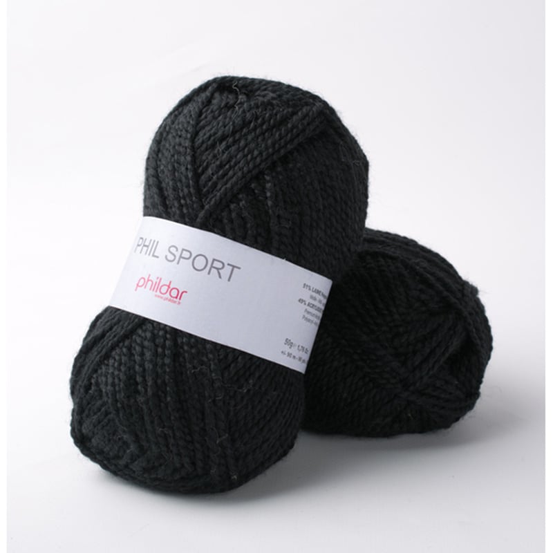 Phil Sport Noir - Phildar - Pelote de laine