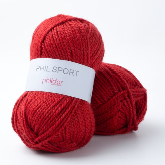 Phil Sport Rouge - Phildar - Pelote de laine 