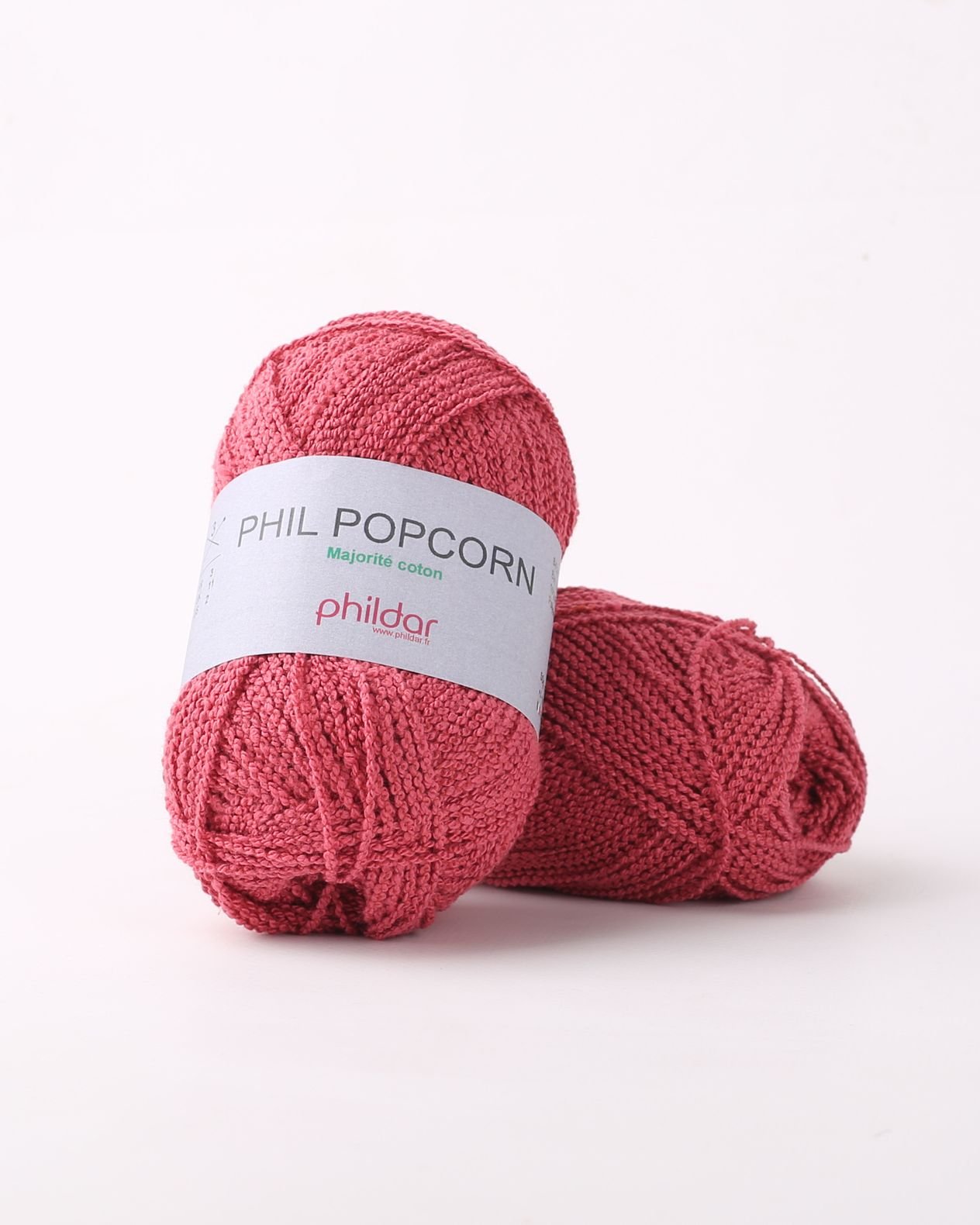 Phil popcorn Framboise - Phildar - pelote de laine