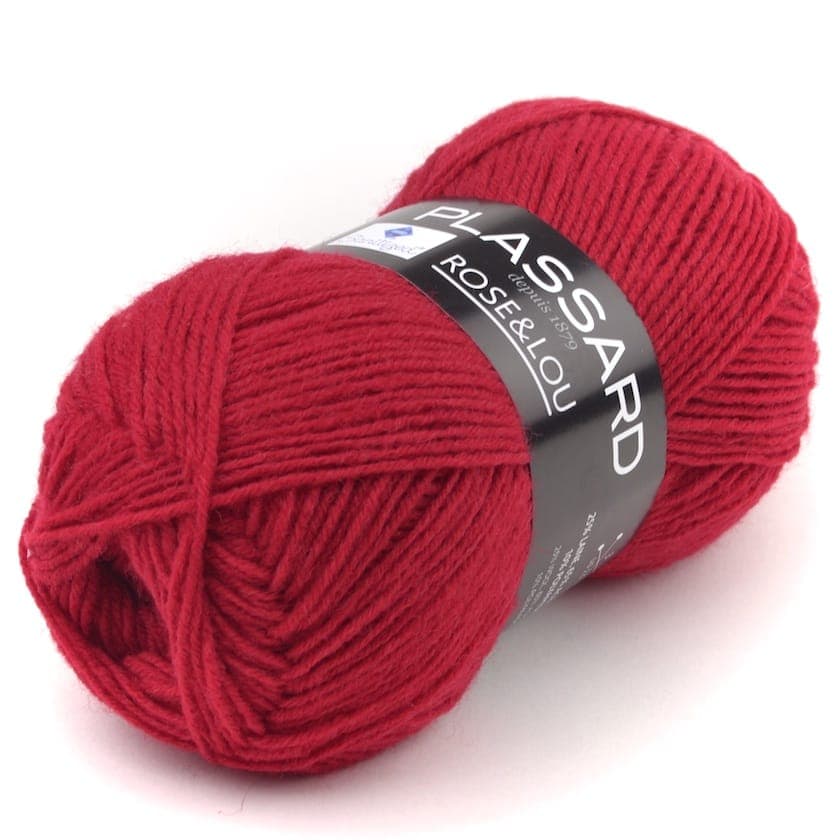 Rose&Lou rouge n°156 - Plassard - Pelote de laine