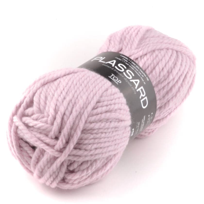 Top rose n°30 - Plassard - Pelote de laine