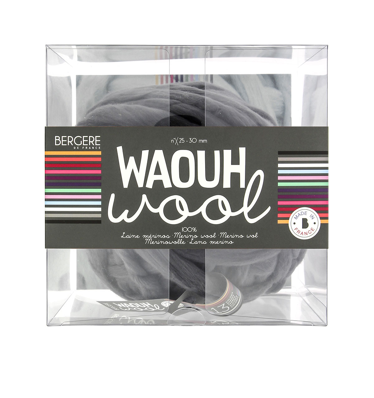 Waouh wool Ardoise - Bergère de France - Pelote de laine