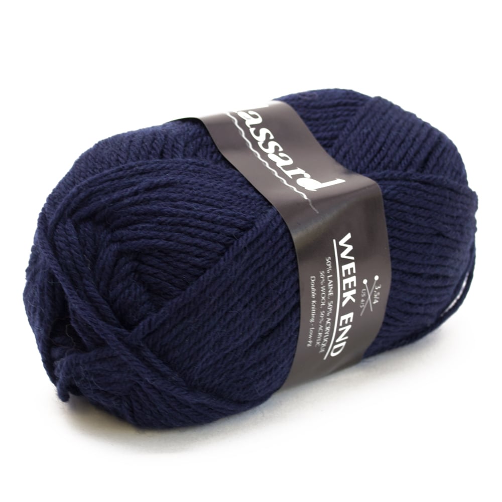 Week-end Bleu marine 0005 - Plassard - Pelote de laine