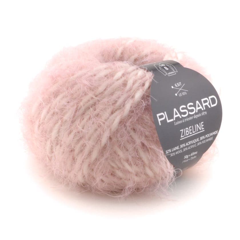 Zibeline rose clair n°30 - Plassard - Pelote de laine