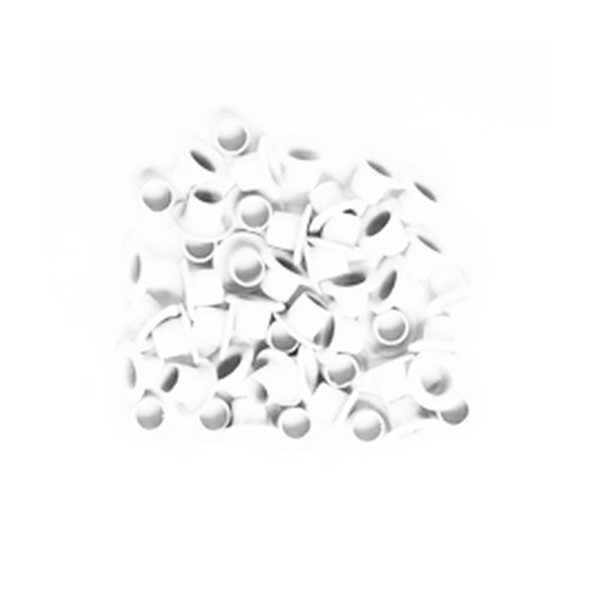 50 petits œillets - blanc - 4 mm