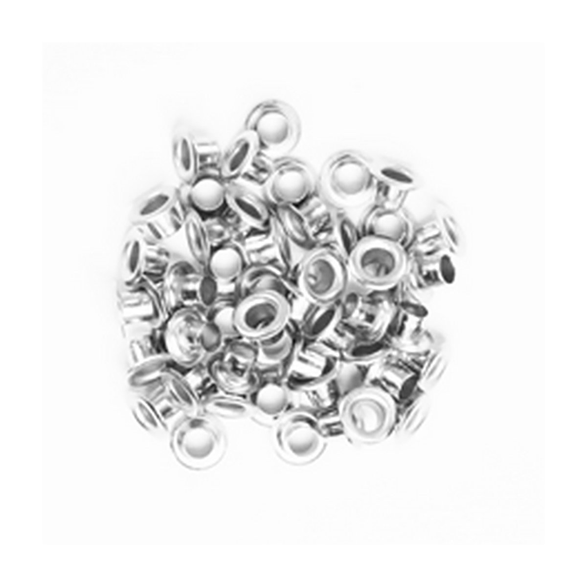 50 petits œillets - métal - 4 mm