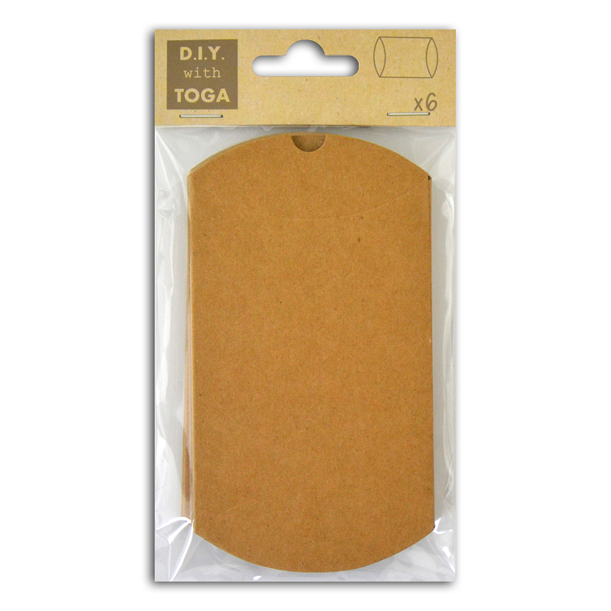 6 boites kraft à customiser - 7x10x2 cm