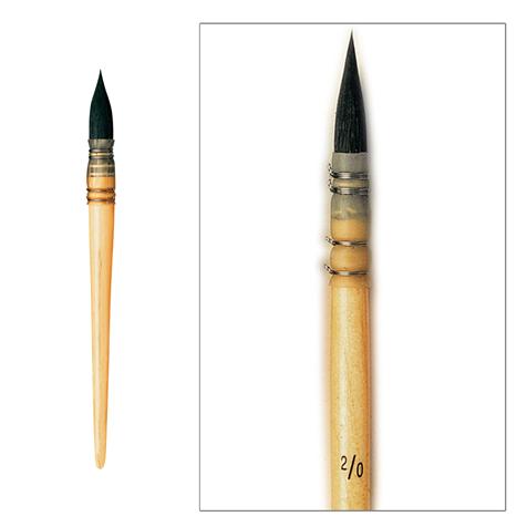 Pinceau aquarelle petit-gris pur n° 2/0