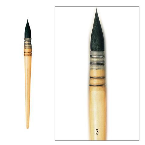 Pinceau aquarelle petit-gris pur n° 3