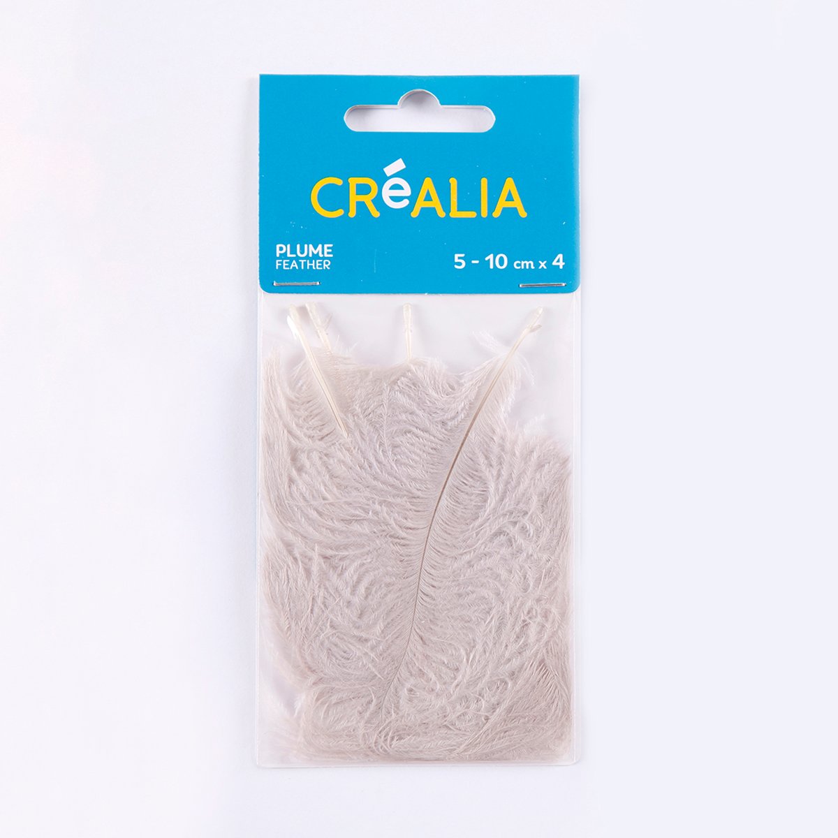 4 plumes d'autruche - taupe - Créalia
