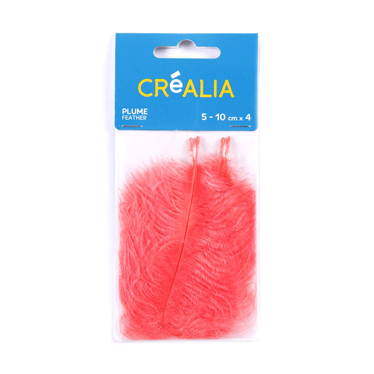 4 plumes d'autruche - rose - Créalia