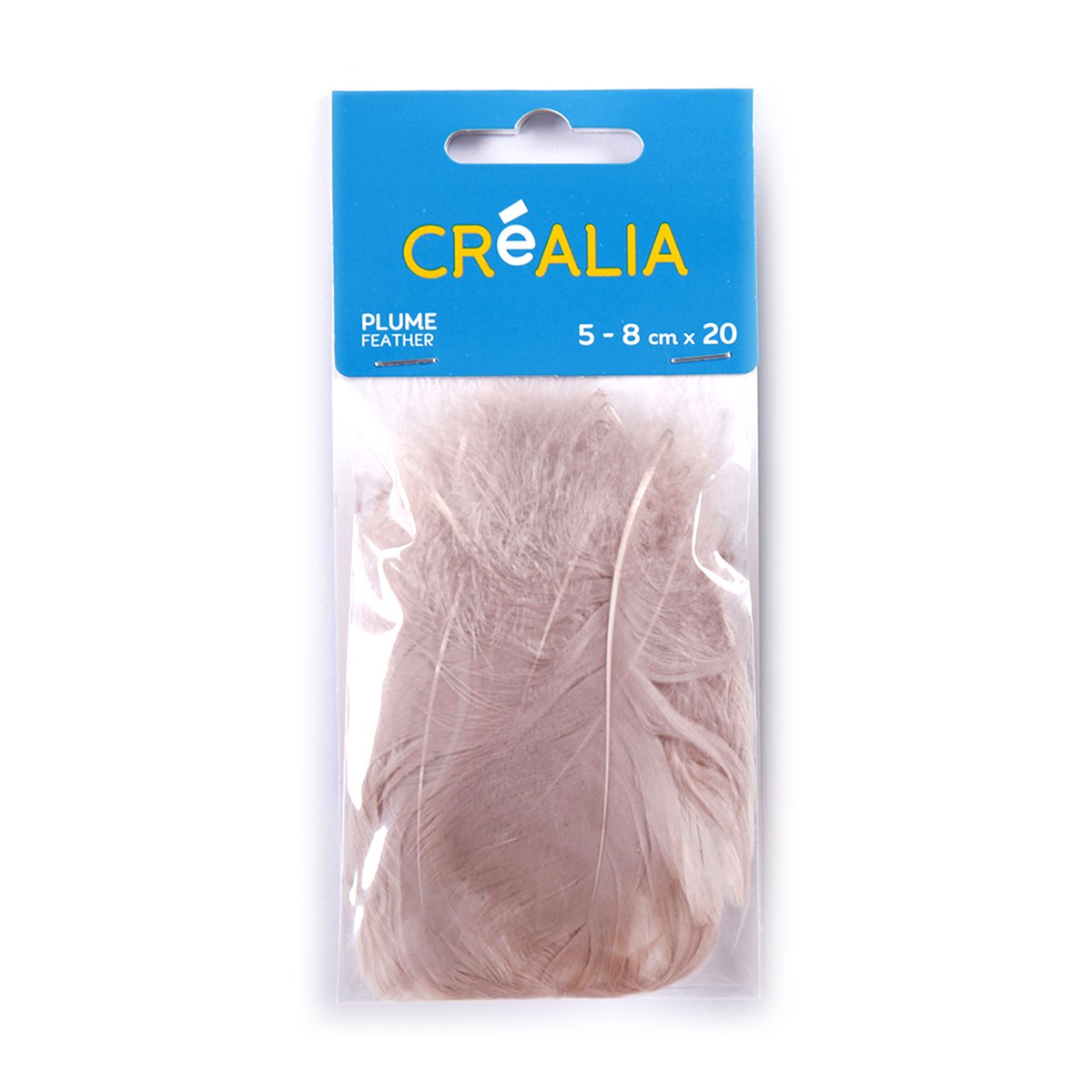 20 plumes de dinde - gris clair - Créalia