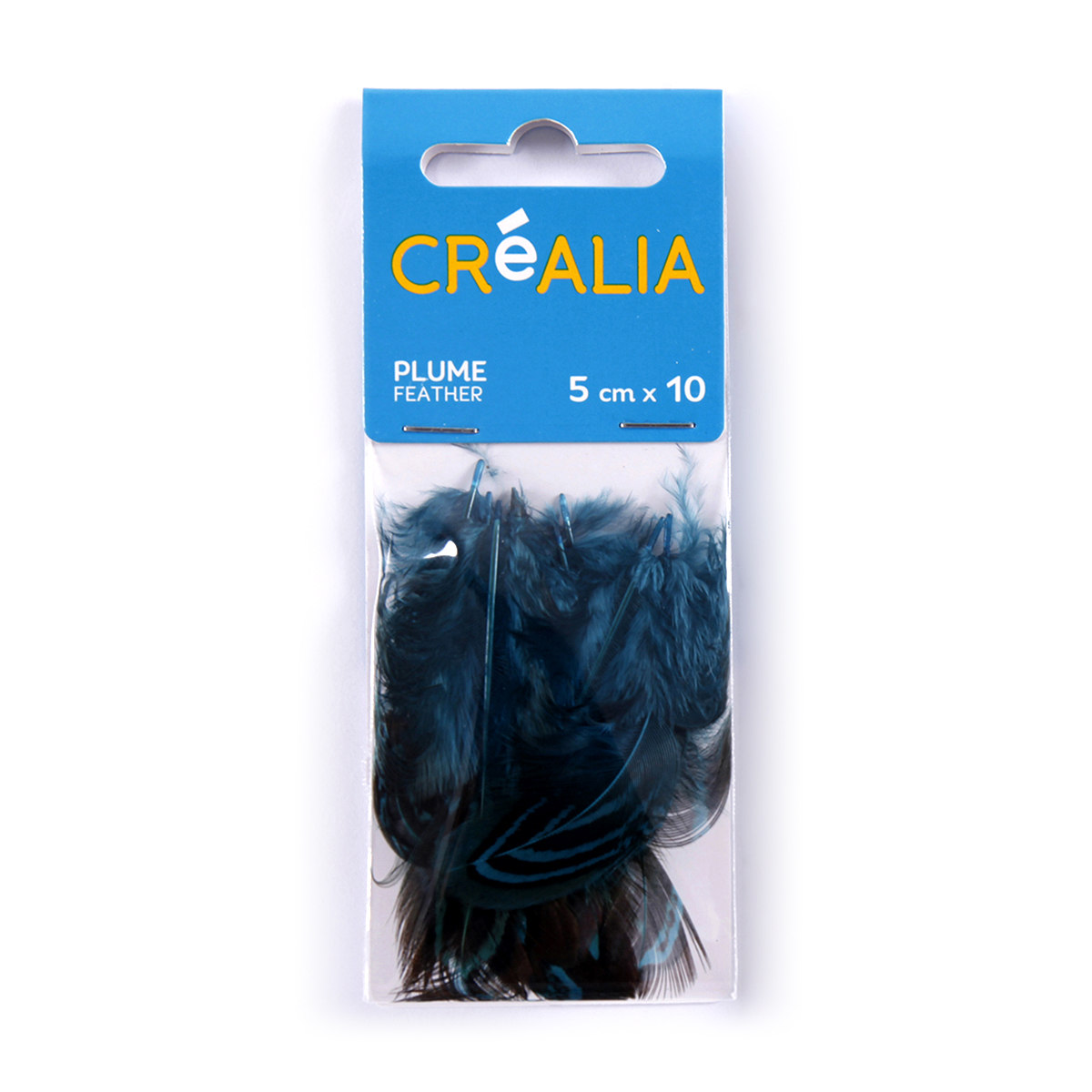 10 plumes de faisan - bleues - Créalia
