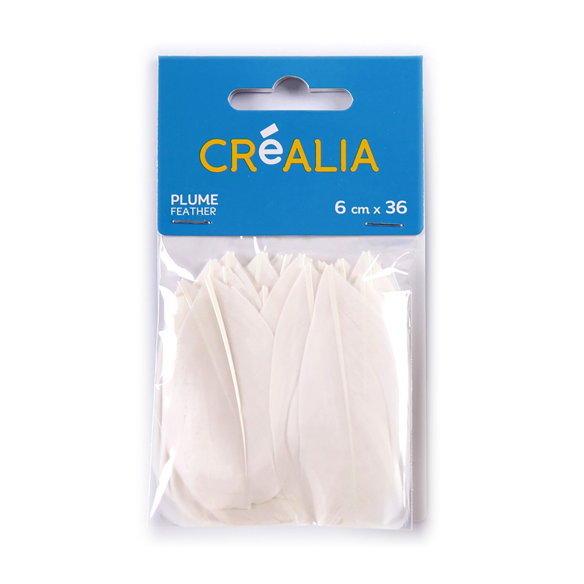 36 plumes coupées - blanches - Créalia