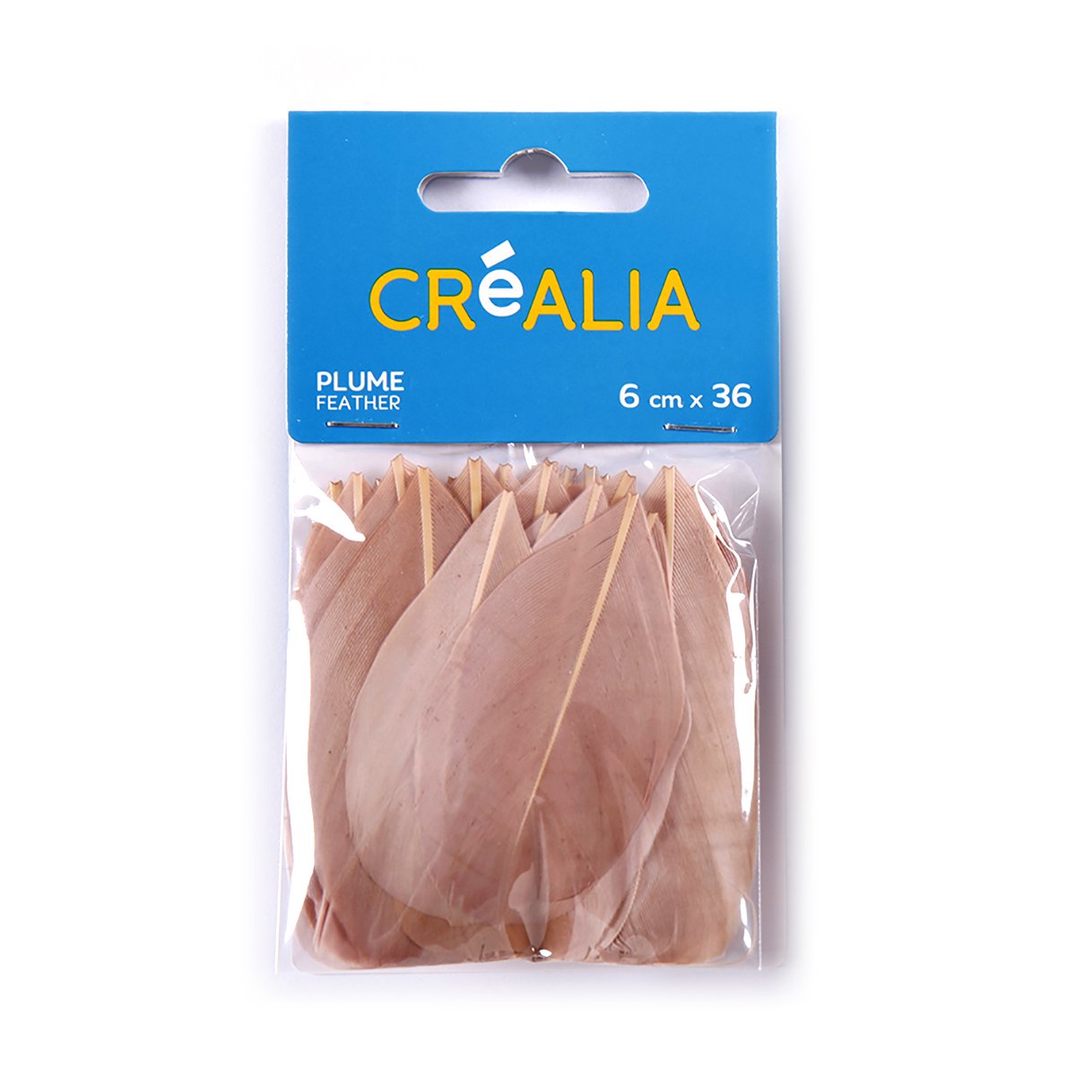 36 plumes coupées - taupe - Créalia