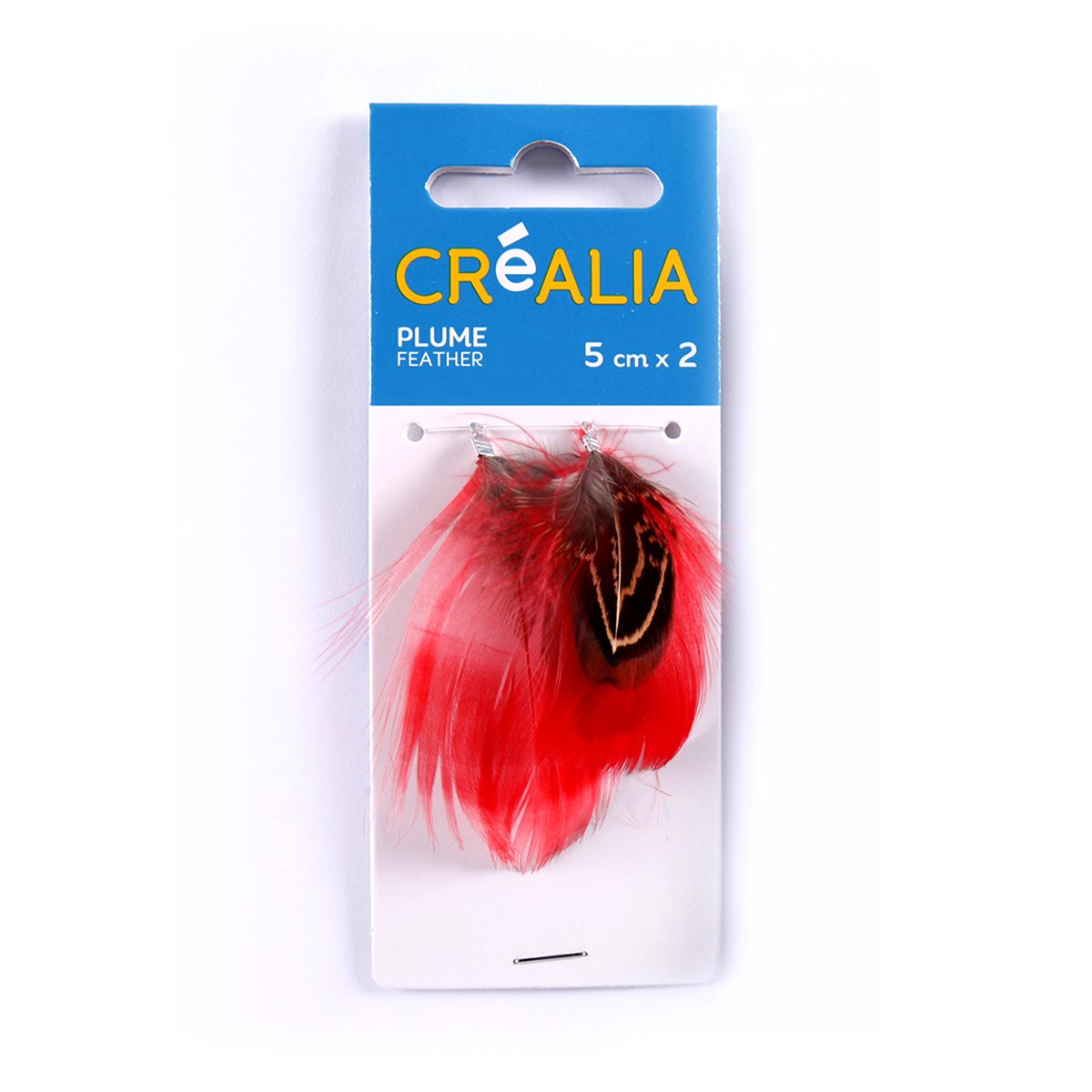 2 plumes superposées - roses - Créalia