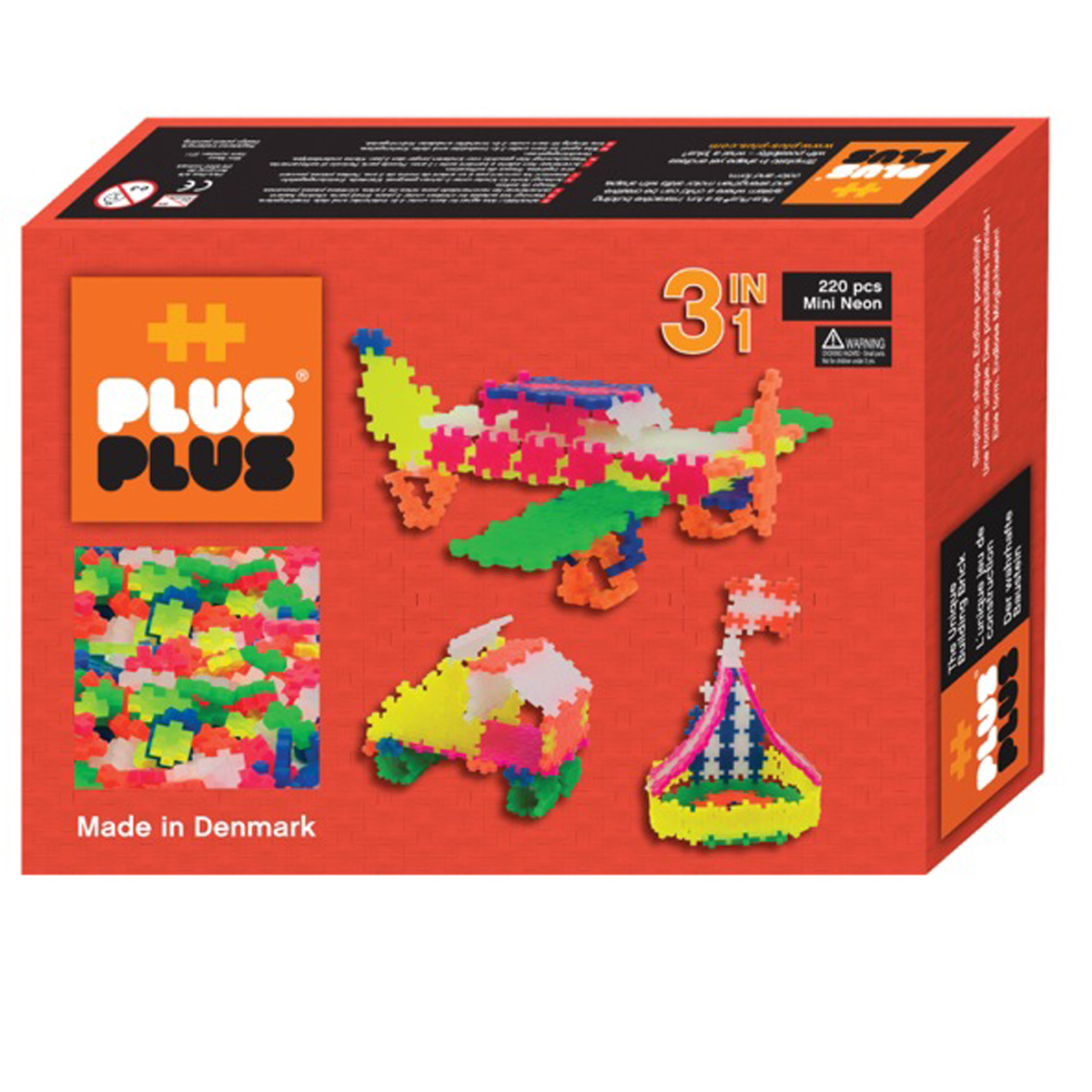 Plus plus 3 en 1 pack mini néon - 220 pièces