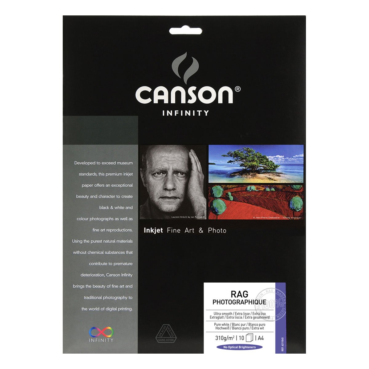 10 feuilles Rag Photo - A4 - 310G - Canson Infinity