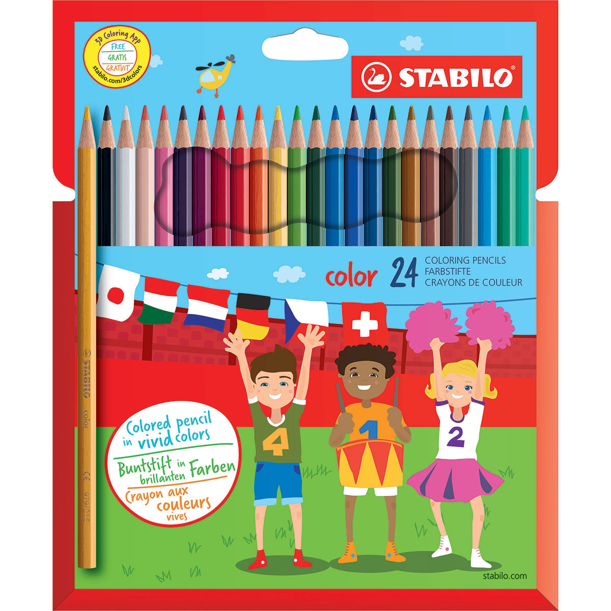 Pack de 24 crayons de couleurs color - Stabilo