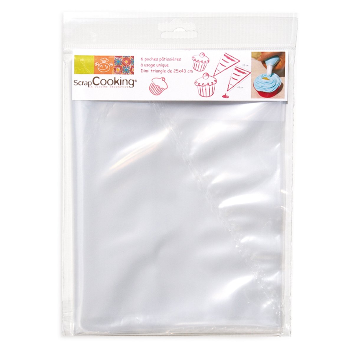 6 poches à douilles jetables - Scrapcooking