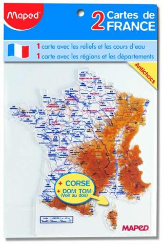 2 cartes de France - Administrative et reliefs